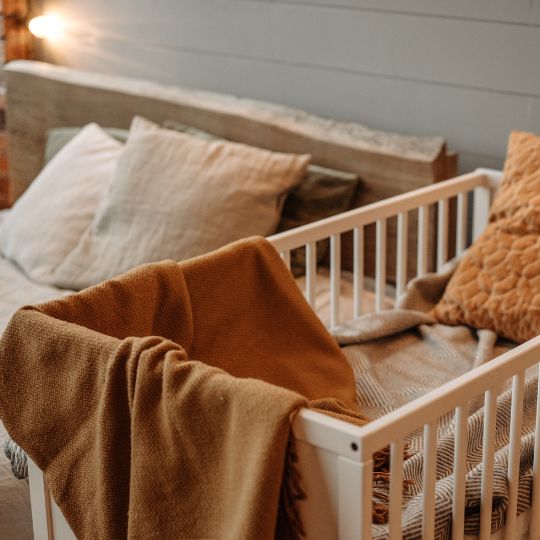 blanket on crib